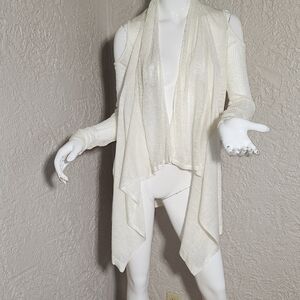 Cupio Cream Waterfall Cardigan Sweater